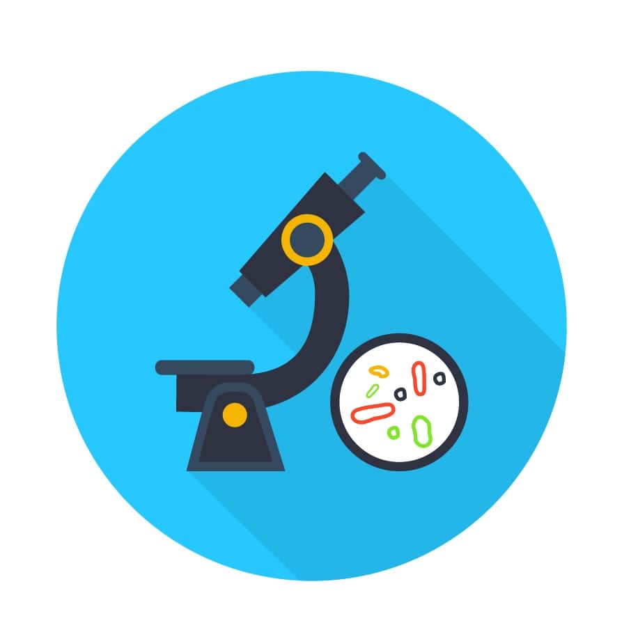 Microscope icon for Dr. Honey Portfolio, skin care, and cosmetic research.